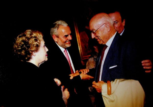 María de los Ángeles Infante junto a Manuel Clavero y Antonio Ortega en 2001