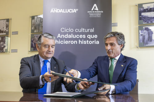 Firma de convenio entre el Centro de Estudios Andaluces  y la Andalucía 27