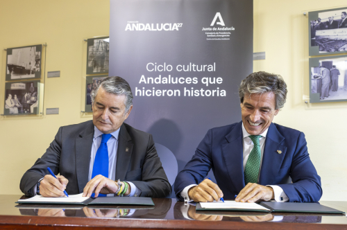 Firma de convenio entre el Centro de Estudios Andaluces  y la Andalucía 27
