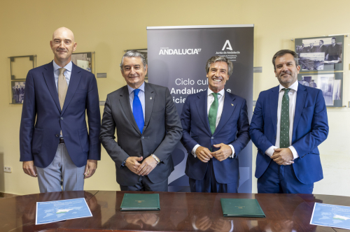 Firma de convenio entre el Centro de Estudios Andaluces  y la Andalucía 27