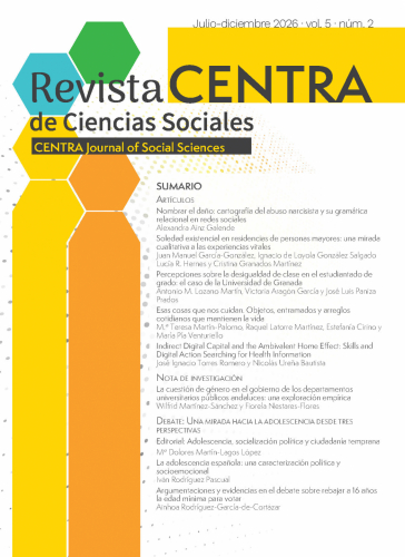 Revista CENTRA de Ciencias Sociales  05