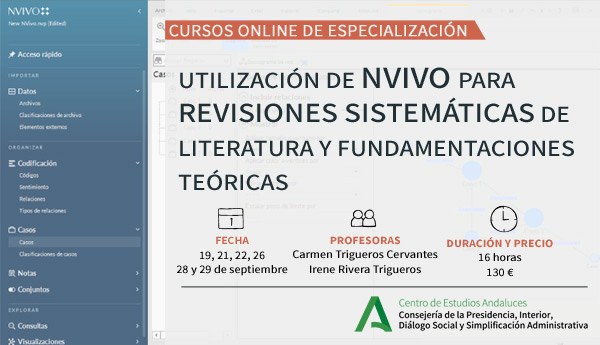 curso Utilización de NVivo para revisiones sistemáticas de literatura y fundamentaciones teóricas