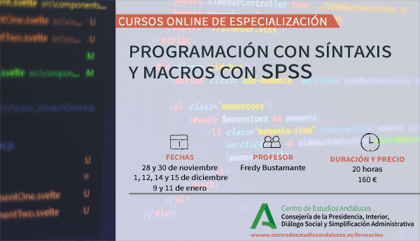 Curso Curso Programación con Síntaxis y Macros con SPSS