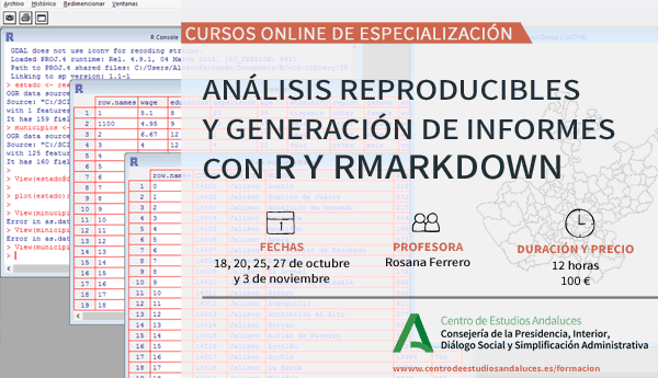 Análisis reproducibles y generación de informes con R y Rmarkdown